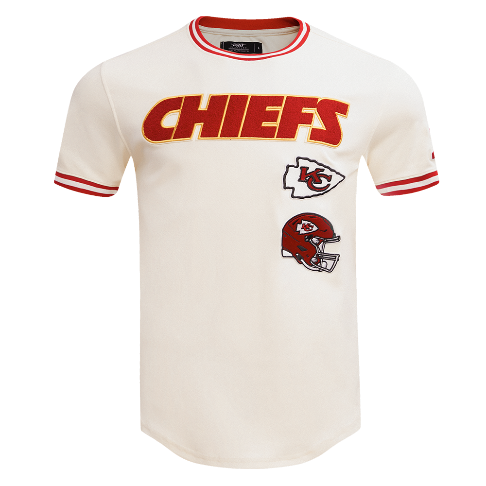 NFL KANSAS CITY CHIEFS RETRO CLASSIC T-SHIRT POUR HOMME (COQUILLE D'ŒUF/ROUGE)