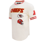 NFL KANSAS CITY CHIEFS RETRO CLASSIC T-SHIRT POUR HOMME (COQUILLE D'ŒUF/ROUGE)