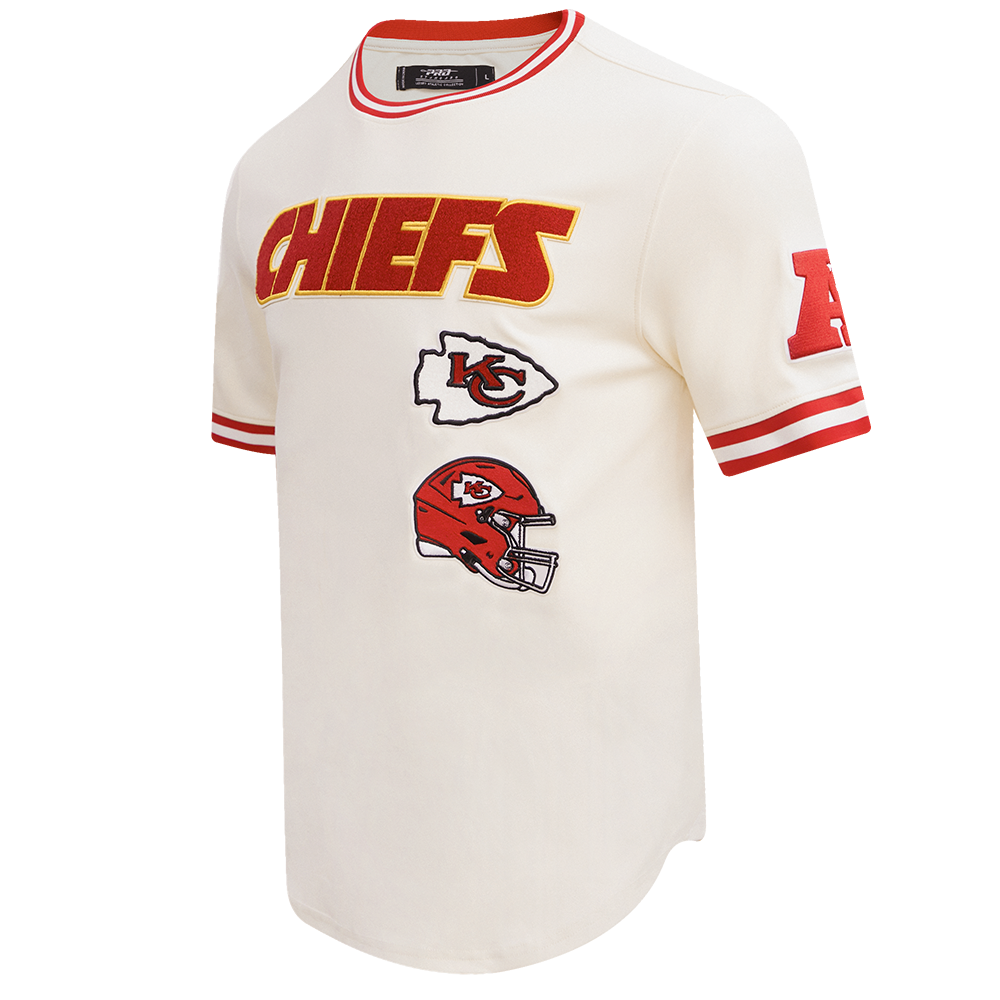 NFL KANSAS CITY CHIEFS RETRO CLASSIC T-SHIRT POUR HOMME (COQUILLE D'ŒUF/ROUGE)
