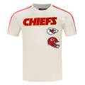 NFL KANSAS CITY CHIEFS RETRO CLASSIC T-SHIRT À RAYURES POUR HOMME (COQUILLE D'ŒUF/ROUGE)