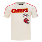NFL KANSAS CITY CHIEFS RETRO CLASSIC T-SHIRT À RAYURES POUR HOMME (COQUILLE D'ŒUF/ROUGE)