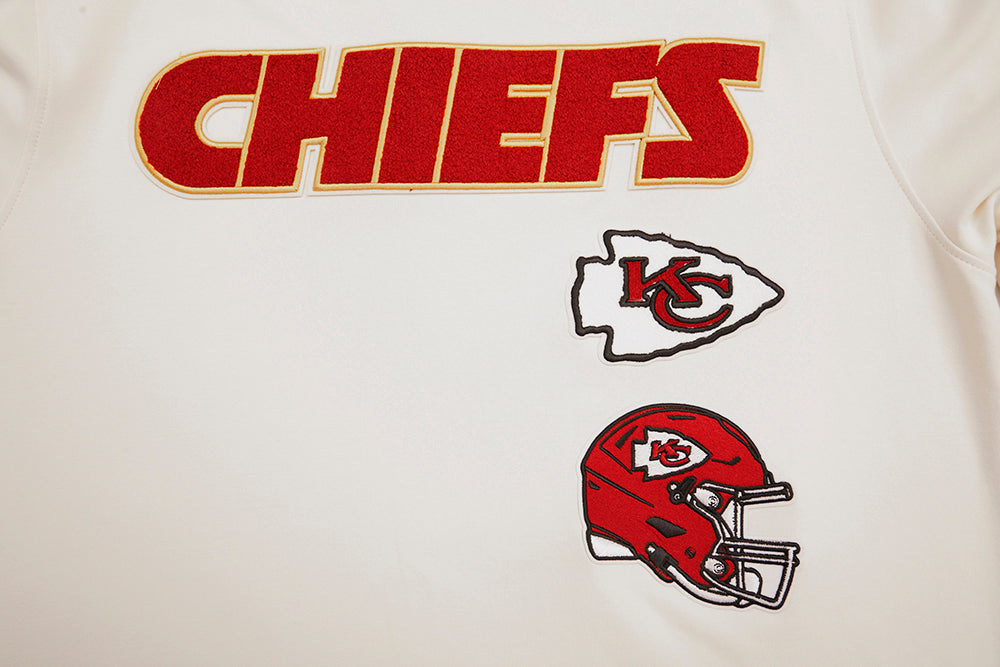NFL KANSAS CITY CHIEFS RETRO CLASSIC T-SHIRT À RAYURES POUR HOMME (COQUILLE D'ŒUF/ROUGE)