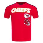 NFL KANSAS CITY CHIEFS RETRO CLASSIC T-SHIRT À RAYURES POUR HOMME (ROUGE/NOIR)