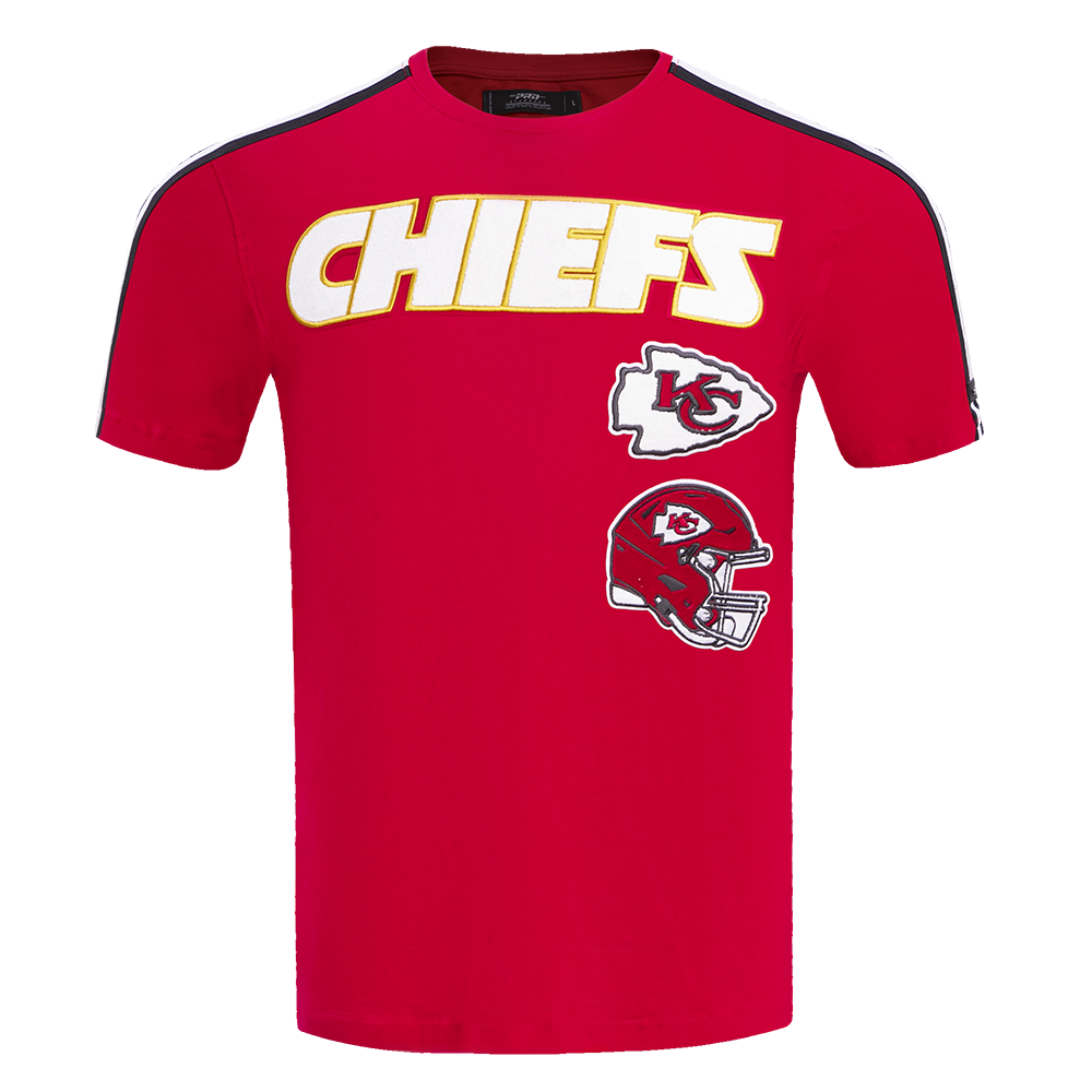 NFL KANSAS CITY CHIEFS RETRO CLASSIC T-SHIRT À RAYURES POUR HOMME (ROUGE/NOIR)