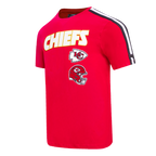 NFL KANSAS CITY CHIEFS RETRO CLASSIC T-SHIRT À RAYURES POUR HOMME (ROUGE/NOIR)