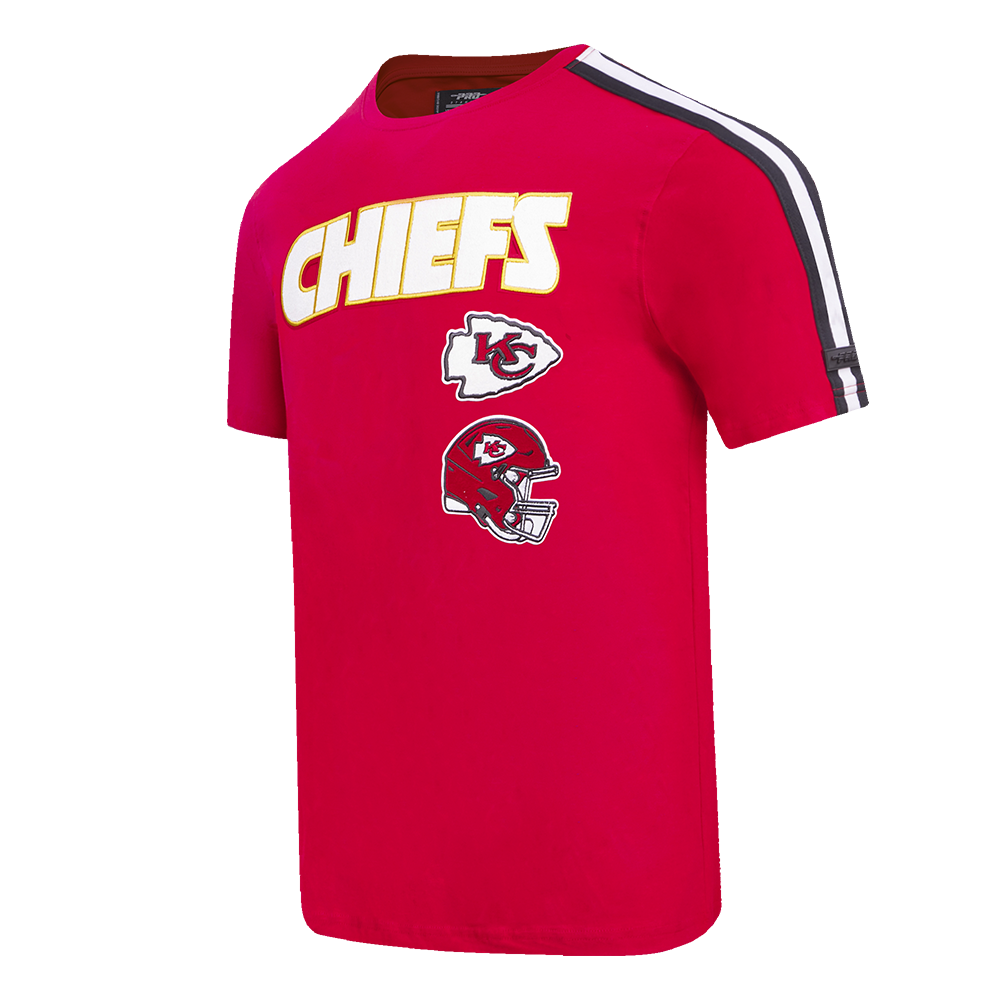 NFL KANSAS CITY CHIEFS RETRO CLASSIC T-SHIRT À RAYURES POUR HOMME (ROUGE/NOIR)