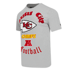 NFL KANSAS CITY CHIEFS OLD ENGLISH T-SHIRT POUR HOMME (GRIS CHINÉ)
