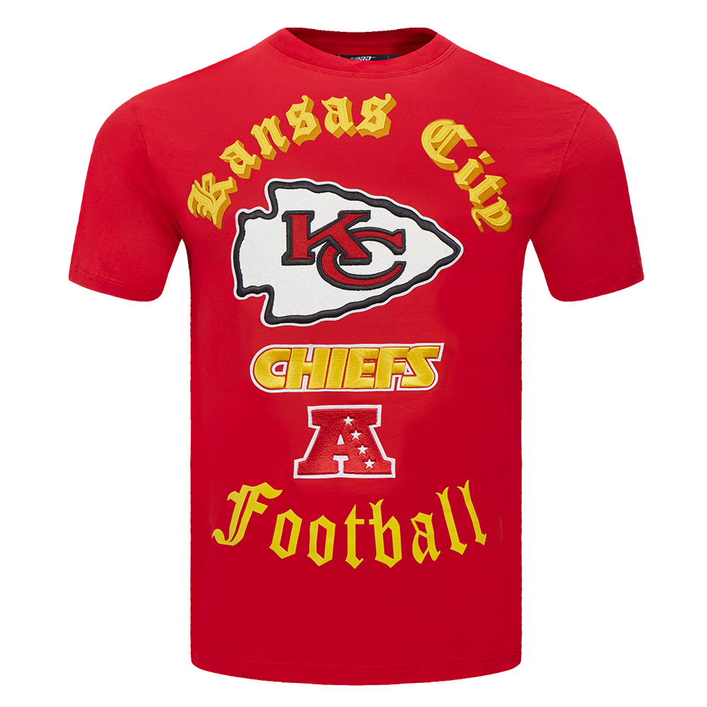 NFL KANSAS CITY CHIEFS OLD ENGLISH MEN'S TEE (RED)