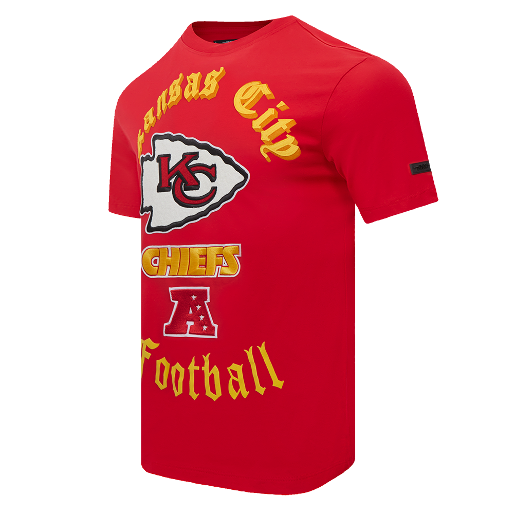 NFL KANSAS CITY CHIEFS OLD ENGLISH MEN'S TEE (RED)