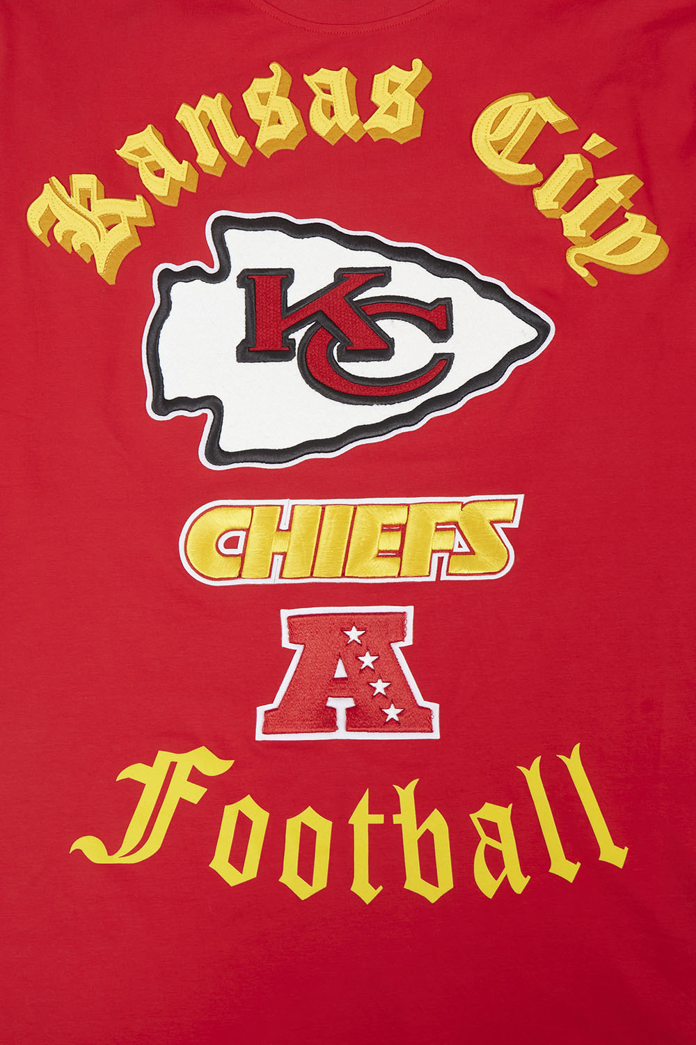 NFL KANSAS CITY CHIEFS OLD ENGLISH T-SHIRT POUR HOMME (ROUGE)