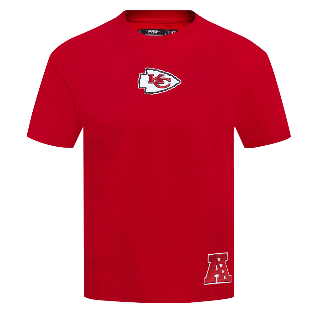 NFL KANSAS CITY CHIEFS WINGSPAN MEN'S CJ DROP SHOULDER TEE (RED)