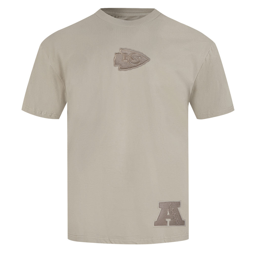 NFL KANSAS CITY CHIEFS WINGSPAN MEN'S CJ DROP SHOULDER TEE (TAUPE)