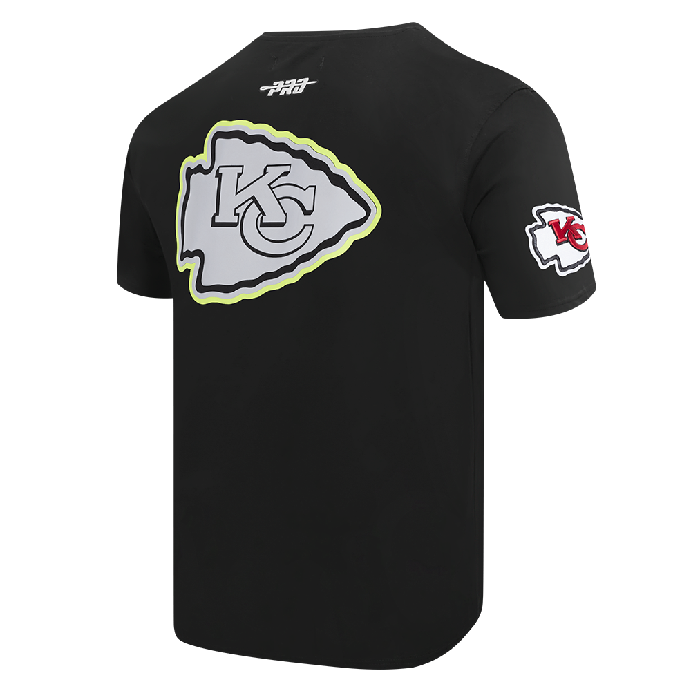 NFL KANSAS CITY CHIEFS UNDER THE LIGHTS MEN'S SINGLE JERSEY TEE (BLACK)