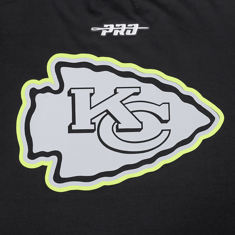 NFL KANSAS CITY CHIEFS UNDER THE LIGHTS MEN'S SINGLE JERSEY TEE (BLACK)