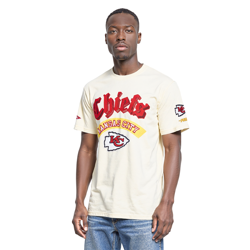 NFL KANSAS CITY CHIEFS BEST OF MEN'S DROP SHOULDER TEE (EGGSHELL)