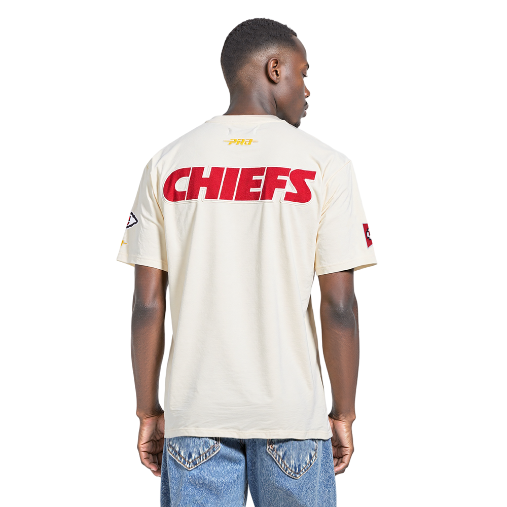NFL KANSAS CITY CHIEFS BEST OF MEN'S DROP SHOULDER TEE (EGGSHELL)