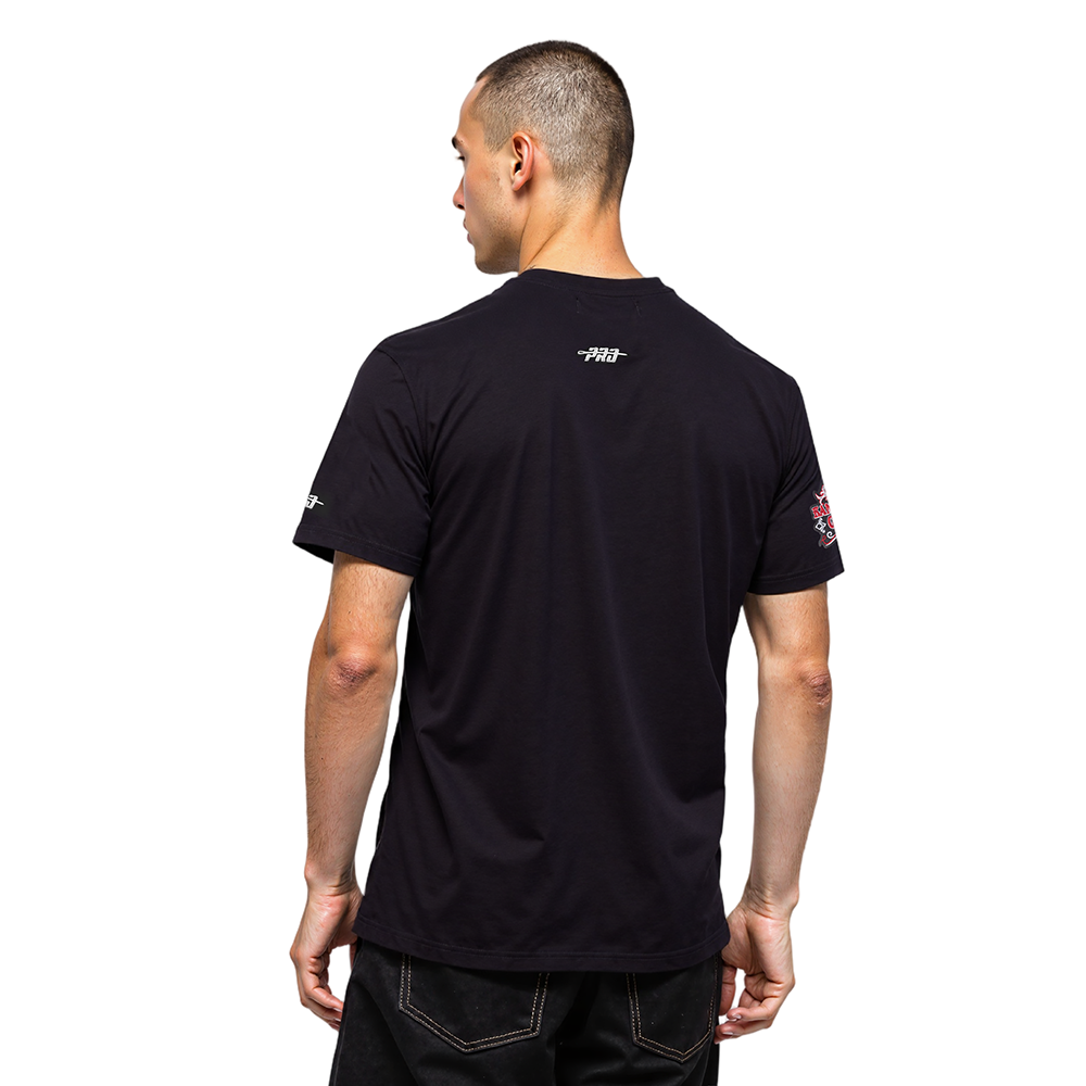 NFL KANSAS CITY CHIEFS REBEL ATHLETICS T-SHIRT EN JERSEY SIMPLE À LOGO EMPILÉ POUR HOMME (NOIR)