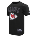 NFL KANSAS CITY CHIEFS REBEL ATHLETICS T-SHIRT EN JERSEY SIMPLE À LOGO EMPILÉ POUR HOMME (NOIR)