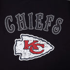 NFL KANSAS CITY CHIEFS REBEL ATHLETICS T-SHIRT EN JERSEY SIMPLE À LOGO EMPILÉ POUR HOMME (NOIR)