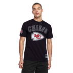 NFL KANSAS CITY CHIEFS REBEL ATHLETICS T-SHIRT EN JERSEY SIMPLE À LOGO EMPILÉ POUR HOMME (NOIR)