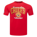 NFL KANSAS CITY CHIEFS TEAM BADGE T-SHIRT EN JERSEY SIMPLE POUR HOMME (ROUGE)