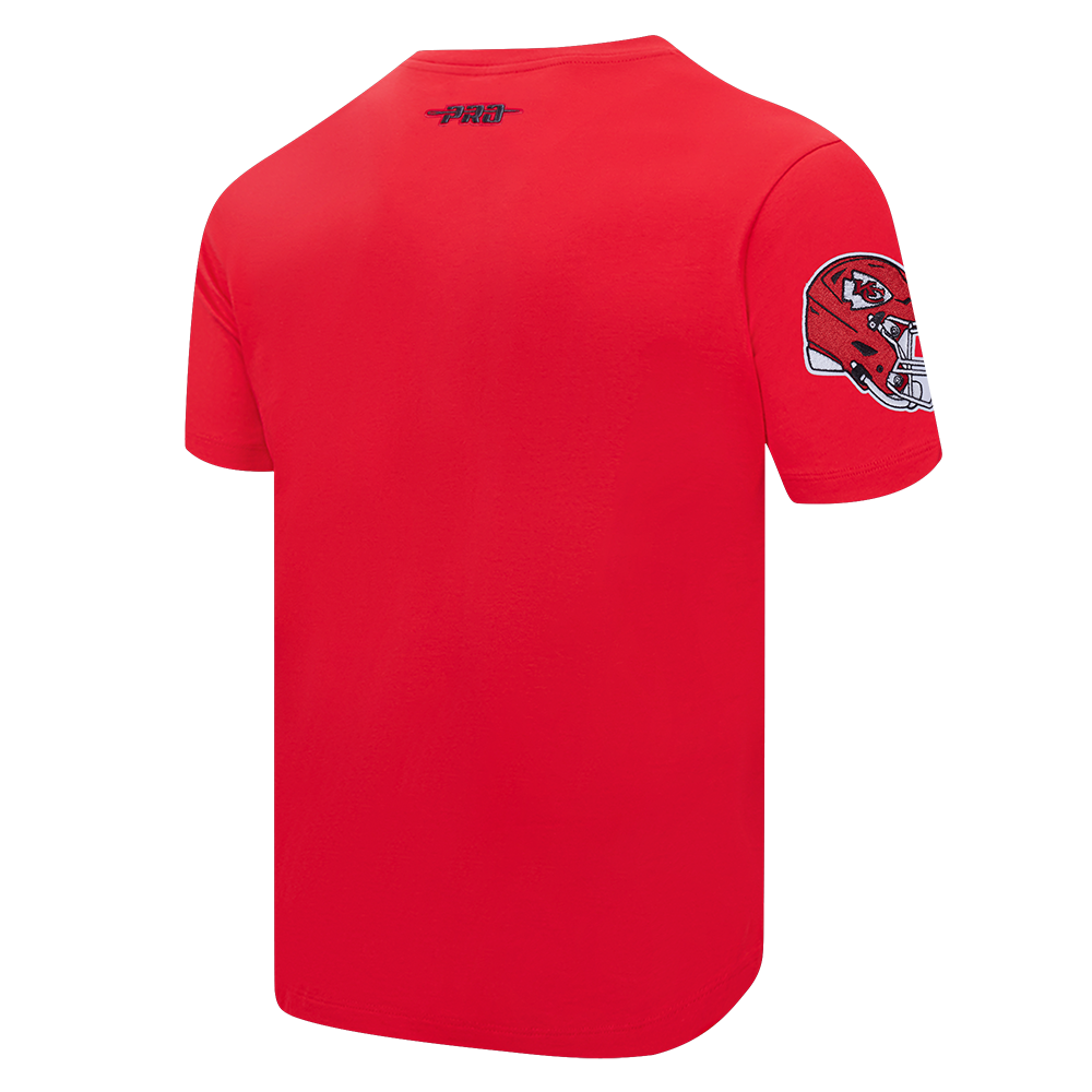 NFL KANSAS CITY CHIEFS TEAM BADGE T-SHIRT EN JERSEY SIMPLE POUR HOMME (ROUGE)