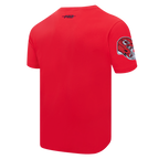 NFL KANSAS CITY CHIEFS TEAM BADGE T-SHIRT EN JERSEY SIMPLE POUR HOMME (ROUGE)