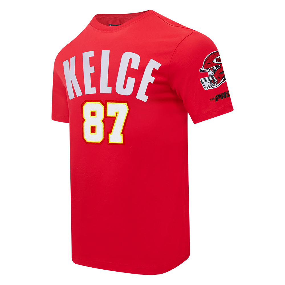 NFL KANSAS CITY CHIEFS TRAVIS KELCE #87 CLASSIC PNN T-SHIRT EN JERSEY SIMPLE POUR HOMME