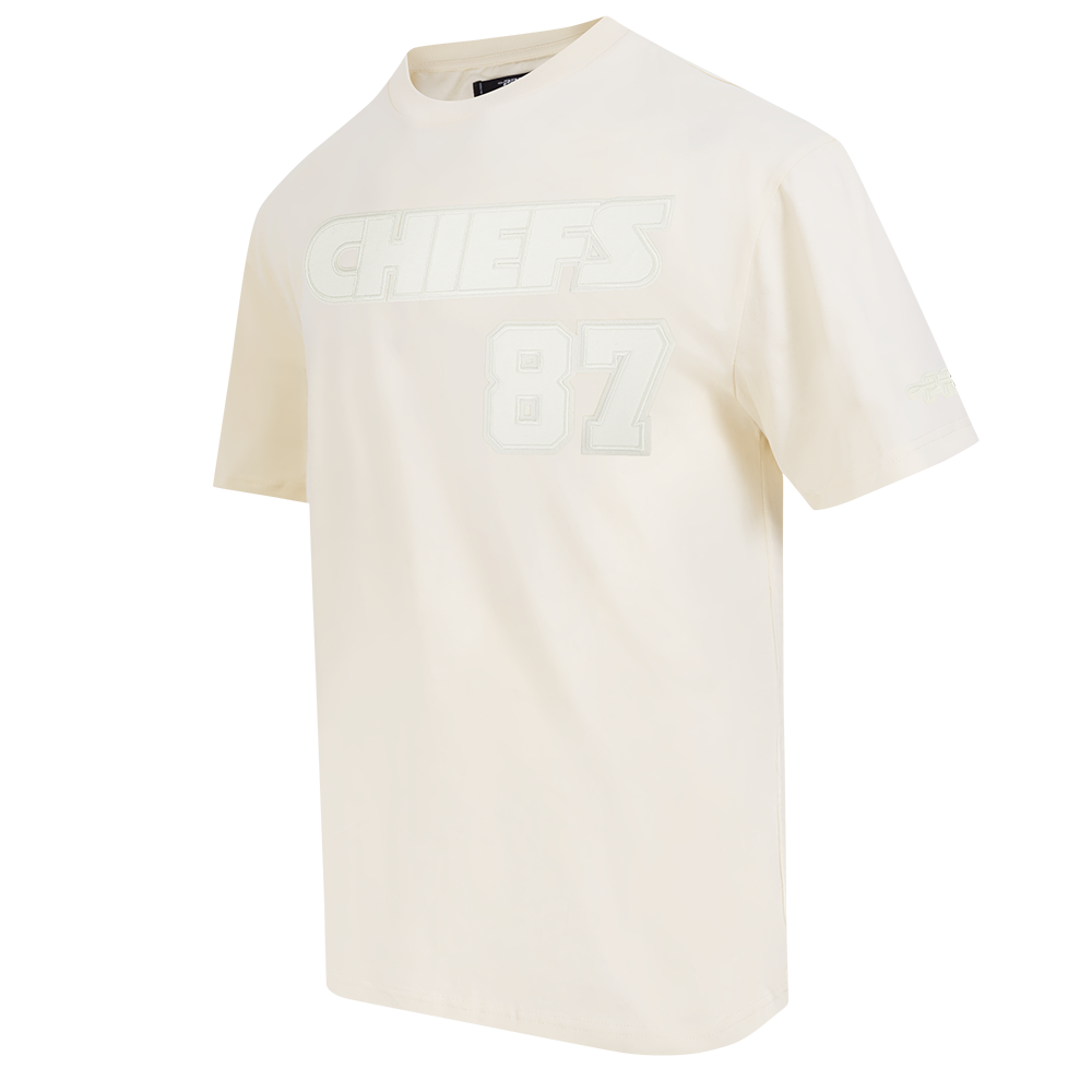 NFL KANSAS CITY CHIEFS TRAVIS KELCE #87 NEUTRAL PNN MEN'S S/S TEE (EGGSHELL)