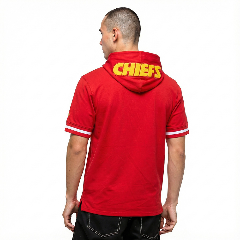 NFL KANSAS CITY CHIEFS PATRICK MAHOMES #15 CLASSIC PNN CHANDAIL À CAPUCHON À MANCHES COURTES POUR HOMME (ROUGE)