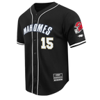NFL KANSAS CITY CHIEFS PATRICK MAHOMES #15 CLASSIC MESH PNN CHEMISE BOUTONNÉE EN FILET POUR HOMME (NOIR)