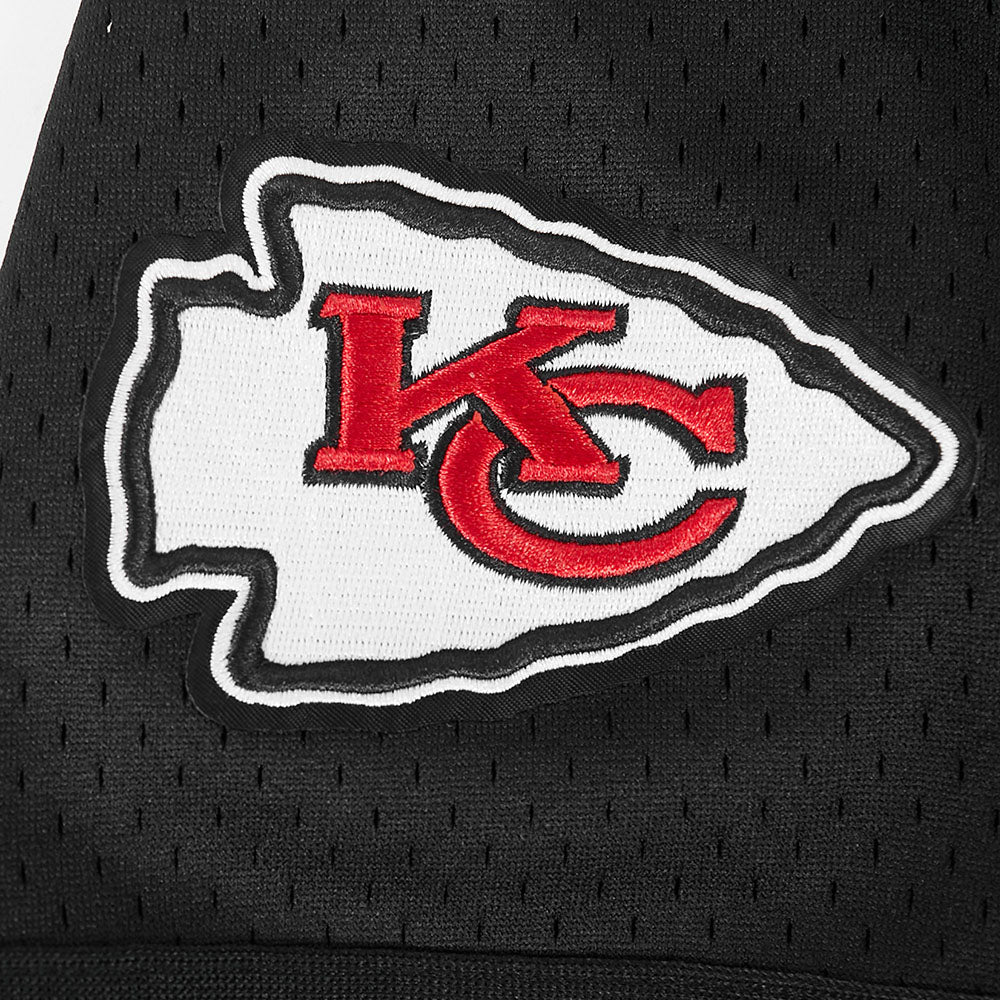 NFL KANSAS CITY CHIEFS PATRICK MAHOMES #15 CLASSIC MESH PNN CHEMISE BOUTONNÉE EN FILET POUR HOMME (NOIR)