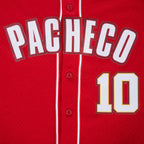 NFL KANSAS CITY CHIEFS ISIAH PACHECO #10 CLASSIC MESH PNN CHEMISE BOUTONNÉE EN FILET POUR HOMME (ROUGE)