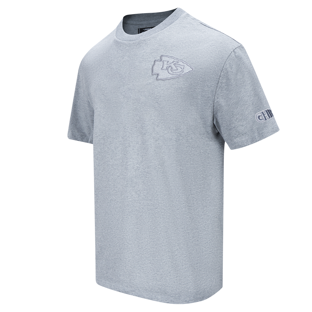 NFL KANSAS CITY CHIEFS NEUTRAL MEN'S DROP SHOULDER TEE (DARK HEATHER GRAY)