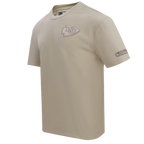 NFL KANSAS CITY CHIEFS NEUTRAL T-SHIRT EN JERSEY DE COTON À ÉPAULES TOMBANTES (TAUPE)