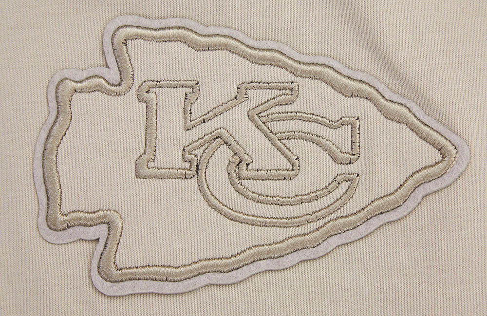 NFL KANSAS CITY CHIEFS NEUTRAL T-SHIRT EN JERSEY DE COTON À ÉPAULES TOMBANTES (TAUPE)
