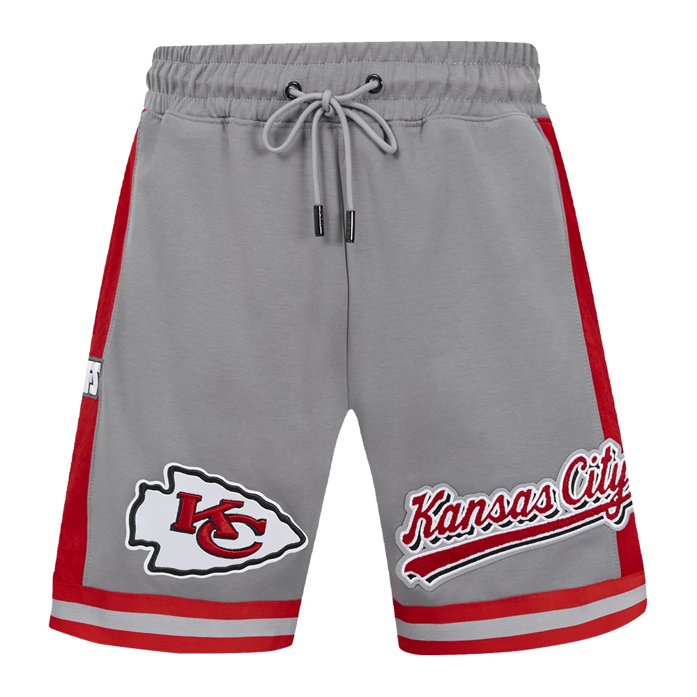 NFL KANSAS CITY CHIEFS SCRIPT TAIL MEN'S DOUBLE KNIT 2.0 SHORT (GRAY/RED)