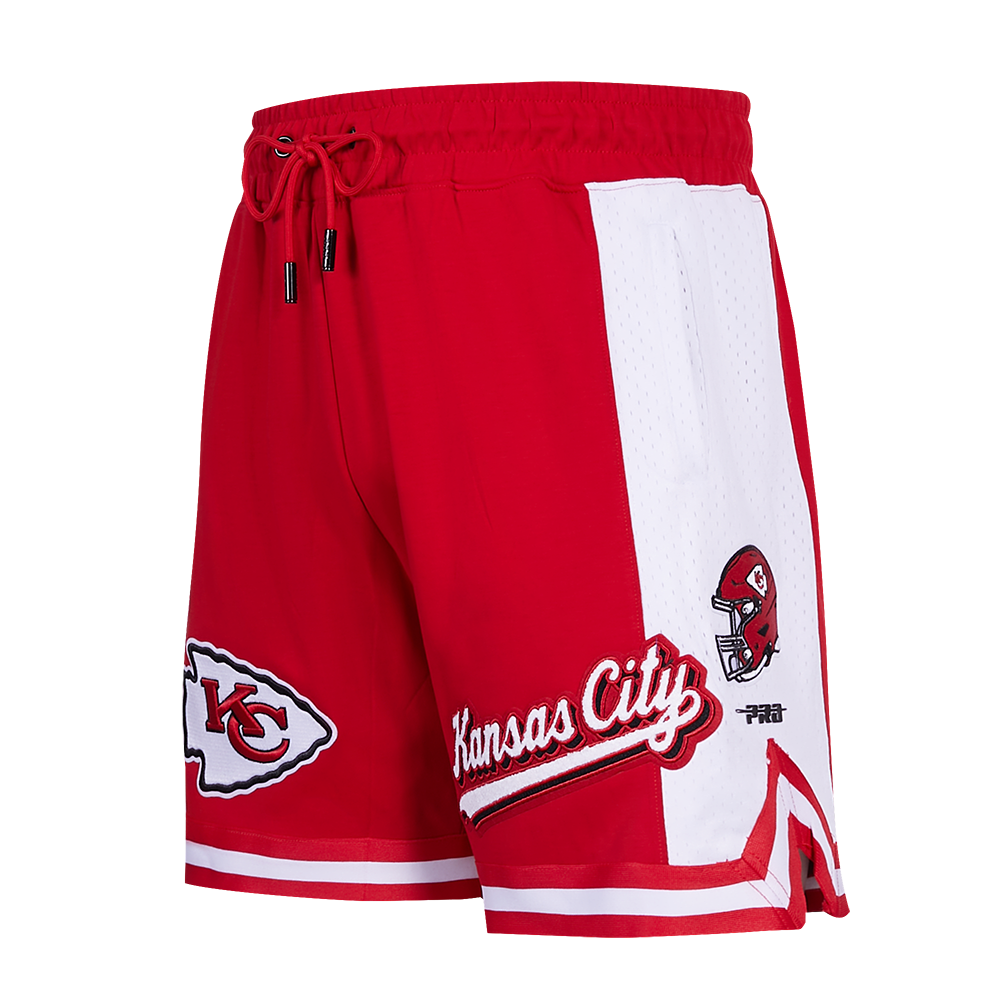 NFL KANSAS CITY CHIEFS SCRIPT TAIL SHORT EN MAILLE DOUBLE 2.0 POUR HOMME (ROUGE)
