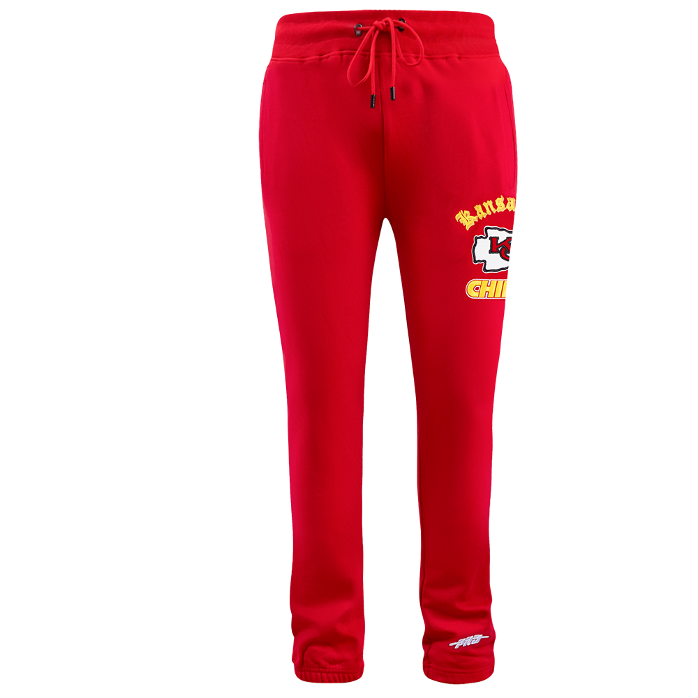 NFL KANSAS CITY CHIEFS OLD ENGLISH MEN'S SWEATPANT (RED)