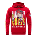 NFL KANSAS CITY CHIEFS PATRICK MAHOMES #15 REMIX AVATAR MEN'S FLEECE PULLOVER HOODIE (RED)