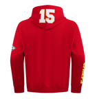 NFL KANSAS CITY CHIEFS PATRICK MAHOMES #15 REMIX AVATAR MEN'S FLEECE PULLOVER HOODIE (RED)
