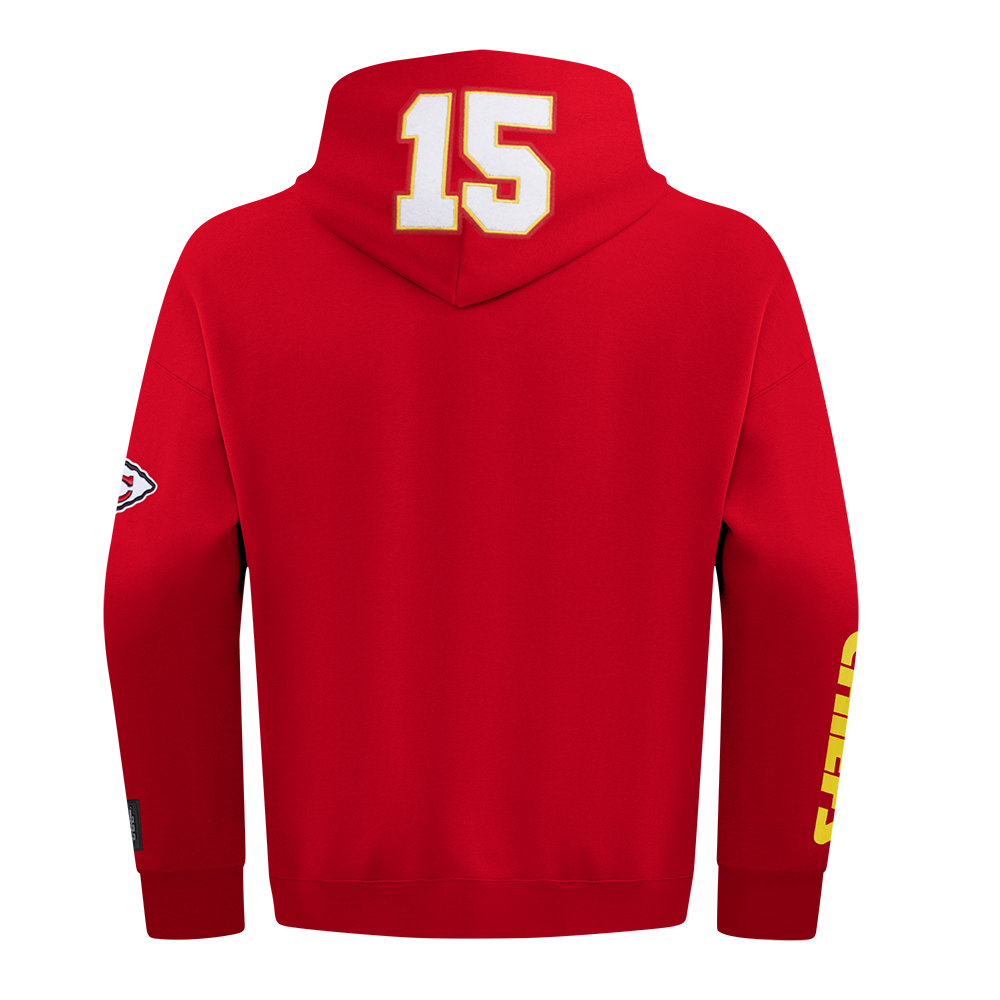 NFL KANSAS CITY CHIEFS PATRICK MAHOMES #15 REMIX AVATAR MEN'S FLEECE PULLOVER HOODIE (RED)