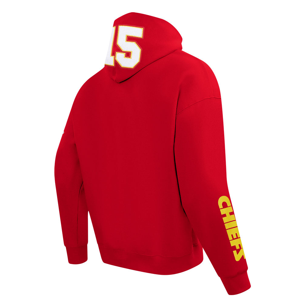 NFL KANSAS CITY CHIEFS PATRICK MAHOMES #15 REMIX AVATAR MEN'S FLEECE PULLOVER HOODIE (RED)