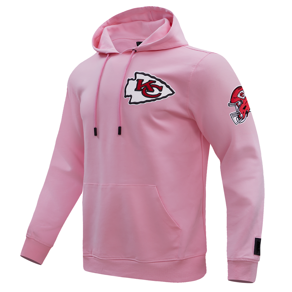 NFL KANSAS CITY CHIEFS CLASSIC CHENILLE MEN'S PULLOVER HOODIE (PINK)