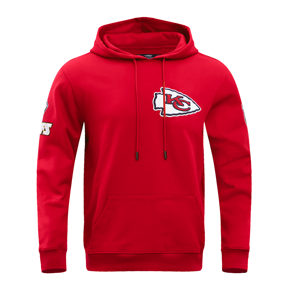 NFL KANSAS CITY CHIEFS CLASSIC CHENILLE MEN'S PULLOVER HOODIE (RED)