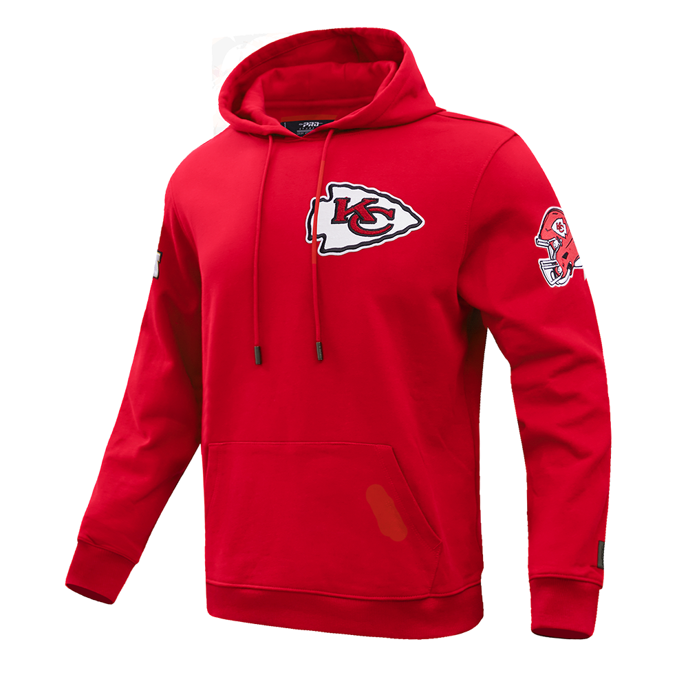 NFL KANSAS CITY CHIEFS CLASSIC CHENILLE MEN'S PULLOVER HOODIE (RED)