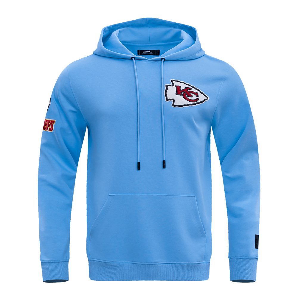 NFL KANSAS CITY CHIEFS CLASSIC CHENILLE CHANDAIL À CAPUCHON POUR HOMME (BLEU UNIVERSITÉ)
