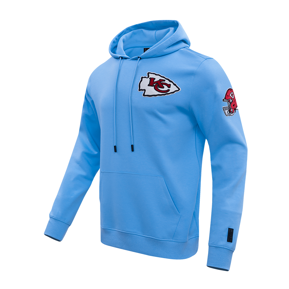 NFL KANSAS CITY CHIEFS CLASSIC CHENILLE MEN'S PULLOVER HOODIE (UNIVERSITY BLUE)