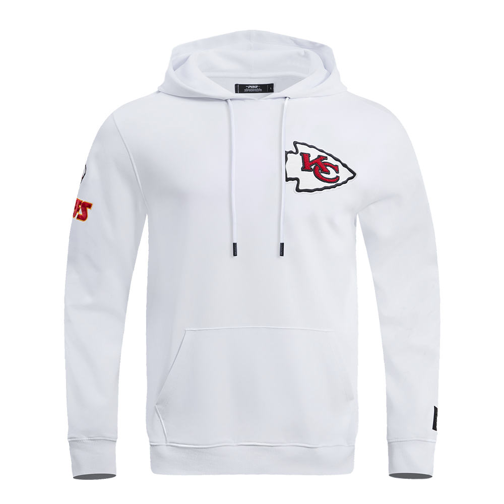 NFL KANSAS CITY CHIEFS CLASSIC CHENILLE CHANDAIL À CAPUCHON POUR HOMME (BLANC)