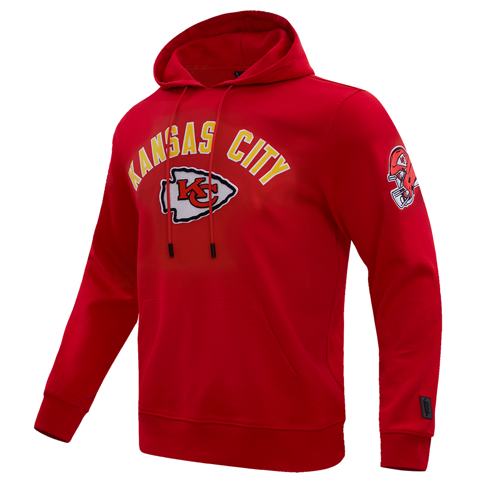 NFL KANSAS CITY CHIEFS CLASSIC BRISTLE MEN'S PULLOVER HOODIE (RED)